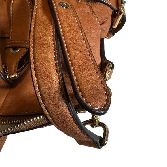 MICHAEL KORS Tan Buttery Soft Leather Satchel Handbag Crossbody Strap - Picture 8 of 15